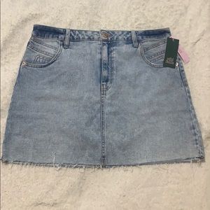 NWT denim mini skirt